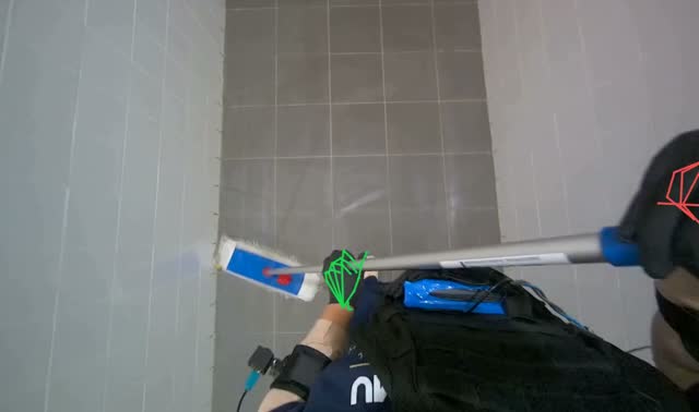 Mopping tiled floor: egocentric robotics sample