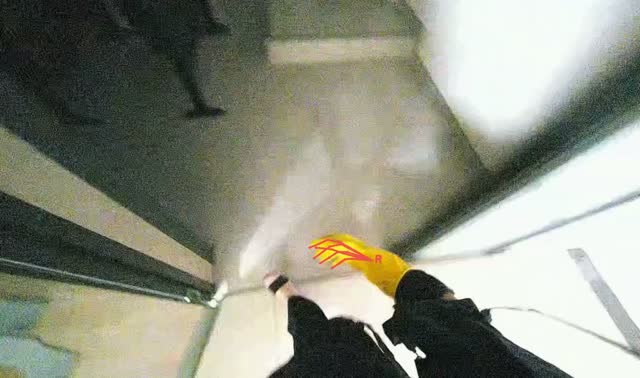 Mopping and cleaning floor: egocentric robotics sample