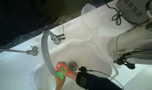 Rinsing cleaning cloth: egocentric robotics sample