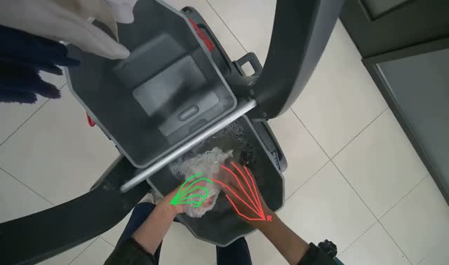 Preparing mop for cleaning: egocentric robotics sample