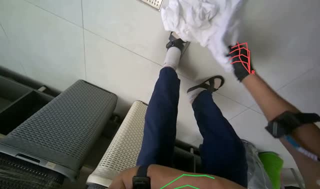 Loading clothes into washing machine: egocentric robotics sample