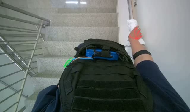 Wiping metal handrail: egocentric robotics sample