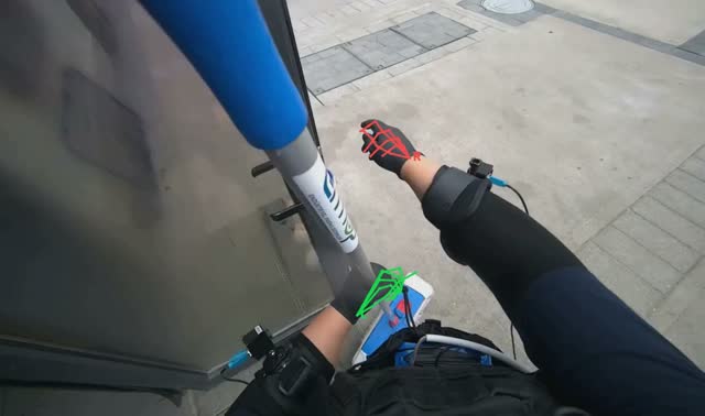 Mopping tiled floor: egocentric robotics sample