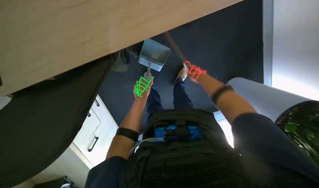Sweeping office floor: egocentric robotics sample