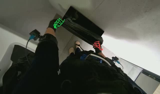 Lining large trash receptacle: egocentric robotics sample