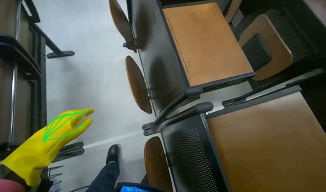 Organizing and cleaning auditorium desks: egocentric robotics sample