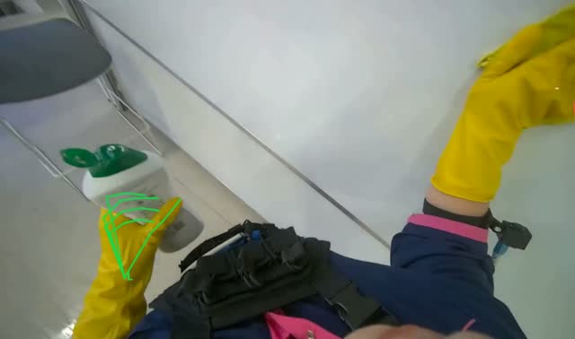 Cleaning whiteboard: egocentric robotics sample