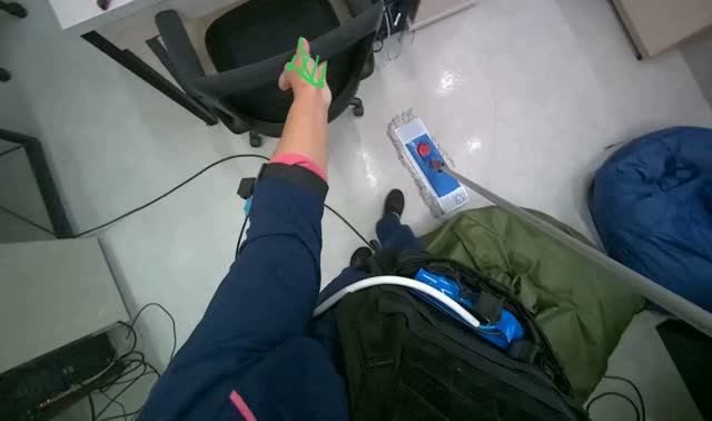 Mopping office floor: egocentric robotics sample