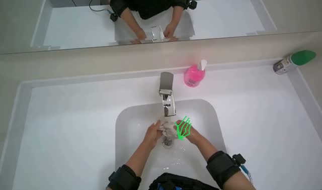 Washing cleaning cloth: egocentric robotics sample