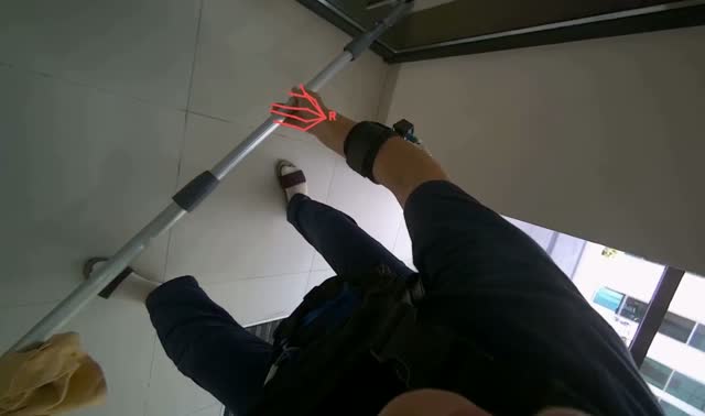 Cleaning glass: egocentric robotics sample