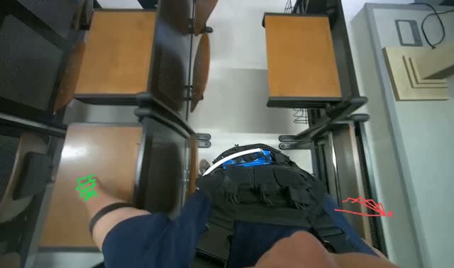 Folding desks in classroom: egocentric robotics sample