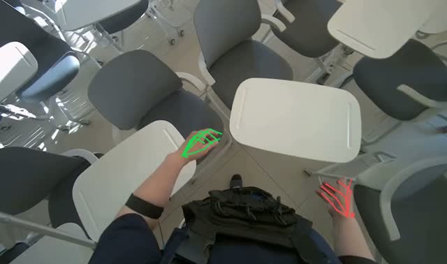 Arranging chairs in the room: egocentric robotics sample