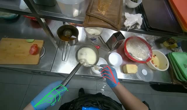 Scooping items into bowl: egocentric robotics sample