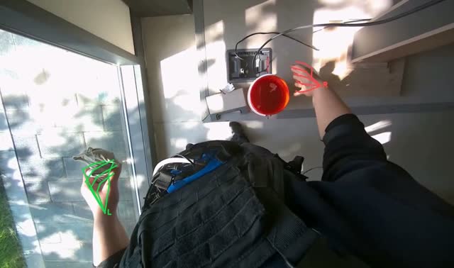 Cleaning window frame: egocentric robotics sample