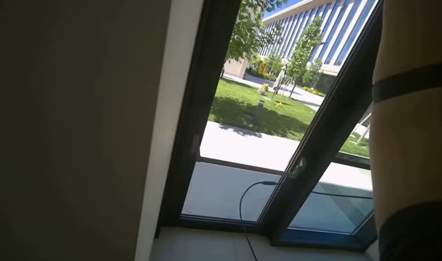 Cleaning glass panels with squeegee: egocentric robotics sample