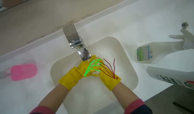 Washing cleaning cloth: egocentric robotics sample