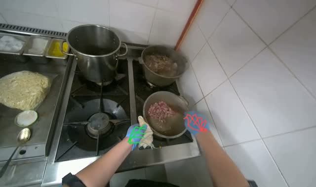 Preparing noodles for cooking: egocentric robotics sample
