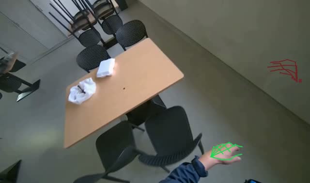 Clearing trash from countertop: egocentric robotics sample