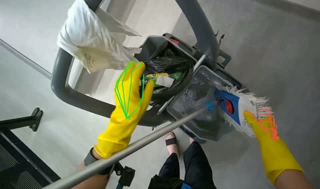 Mopping classroom floor: egocentric robotics sample