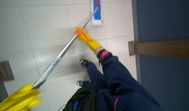 Mopping floor: egocentric robotics sample
