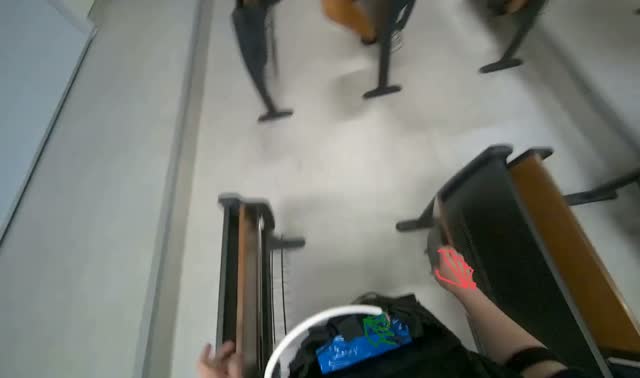 Adjusting auditorium desks and chairs: egocentric robotics sample