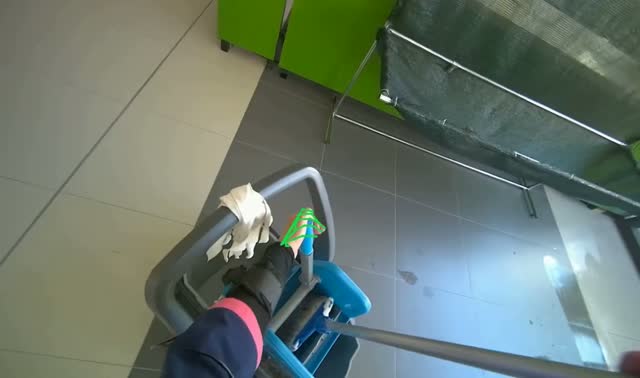 Mopping tiled floor: egocentric robotics sample