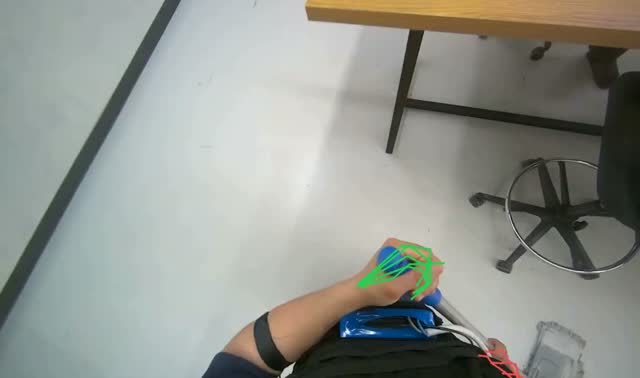 Mopping office floor: egocentric robotics sample