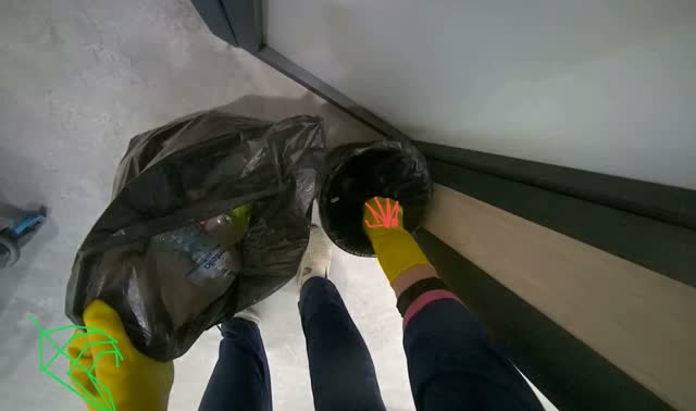 Collecting Trash: egocentric robotics sample