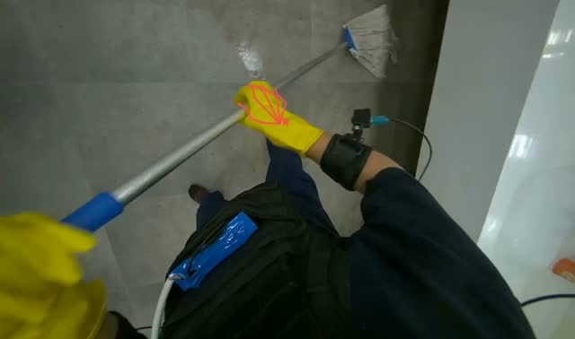 Mopping floor: egocentric robotics sample