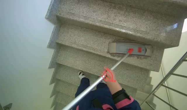 Mopping stairs: egocentric robotics sample