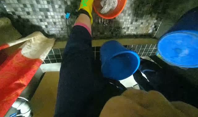 Picking up water-filled bucket: egocentric robotics sample