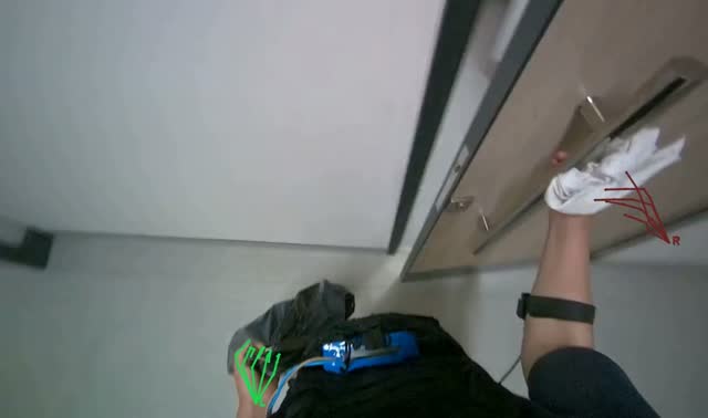 Wiping bathroom sink and counter: egocentric robotics sample