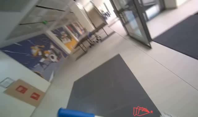 Mopping floor with flat mop: egocentric robotics sample