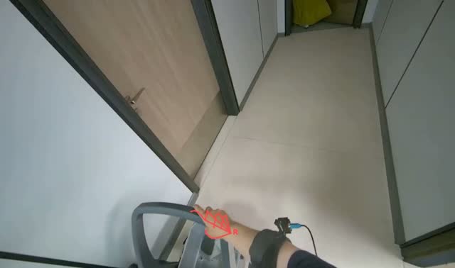 Mopping hallway floor: egocentric robotics sample