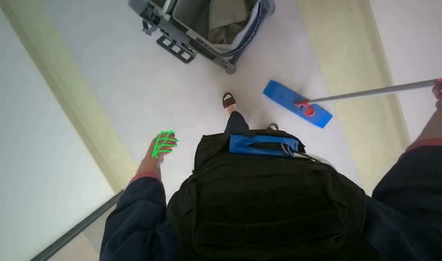 Changing mop head: egocentric robotics sample