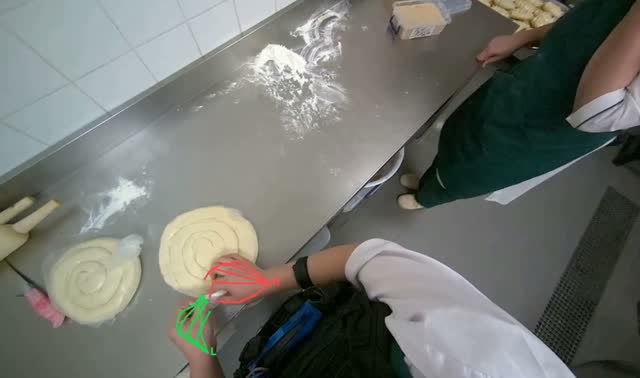 Unwrapping and flattening dough spirals: egocentric robotics sample