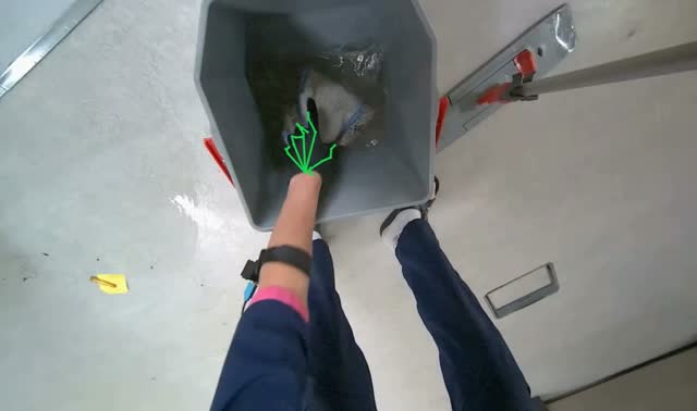 Cleaning and preparing mop: egocentric robotics sample