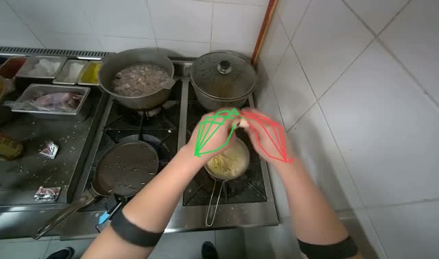 Preparing egg mixture: egocentric robotics sample