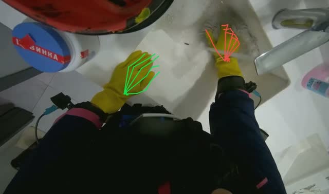 Rinsing and wringing mop head: egocentric robotics sample