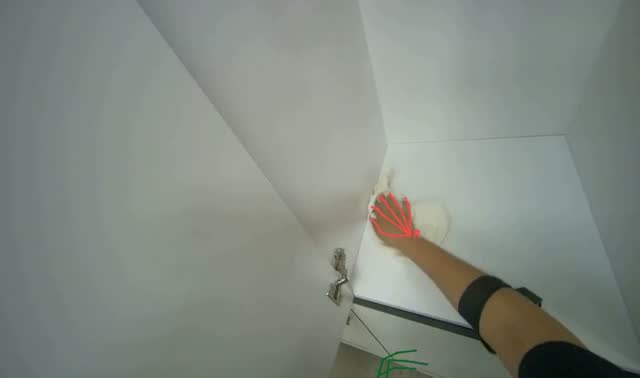 Wiping inside of lockers: egocentric robotics sample