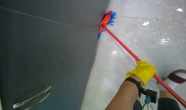Mopping kitchen floor: egocentric robotics sample