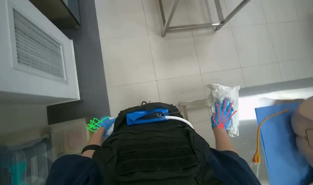 Wiping various medical surfaces: egocentric robotics sample