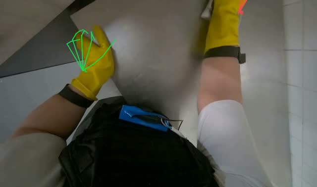 Wiping kitchen metal surfaces: egocentric robotics sample