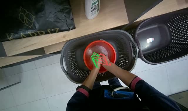 Preparing cleaning cloth: egocentric robotics sample