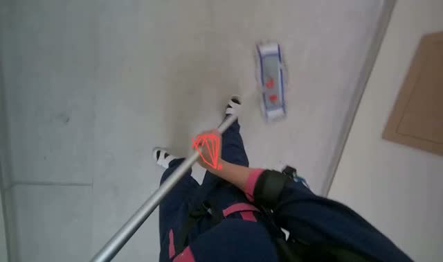 Mopping the hallway floor: egocentric robotics sample