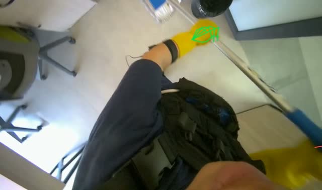 Mopping office floor: egocentric robotics sample