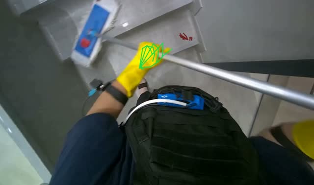 Mopping stairs: egocentric robotics sample