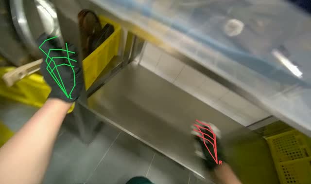 Cleaning metal shelves: egocentric robotics sample