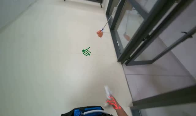 Wiping Windowsills and Tables: egocentric robotics sample
