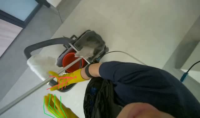 Mopping floor: egocentric robotics sample
